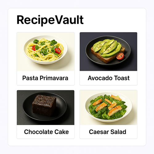 RecipeVault app screenshot